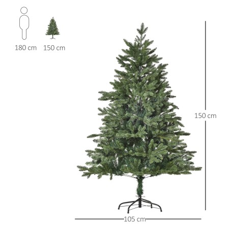 Kunstjõulupuu 150 cm, 444 oksa, metallalus ja leegiaeglustav