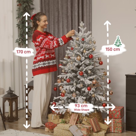 150 cm lumise efektiga kunstjõulupuu 1162 oksaga