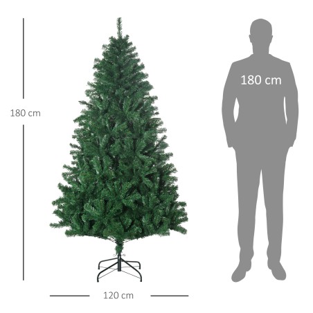 180 cm kunstjõulupuu 1000 oksatipuga ja metallalusega