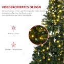 Kunstjõulupuu 180 cm LED-valgustuse, kuulide ja metallalusega, 745 oksatippu