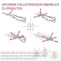 Kunstjõulupuu 210 cm lumiste PVC-okste ja metallalusega, roheline-valge