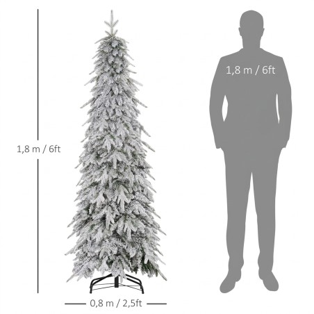 Kunstjõulupuu 180 cm, 600 tiheda oksa, kunstlume ja automaatse avanemisega