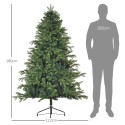 Kunstlik jõulupuu leegiaeglustava viimistluse ja metallalusega, 183 cm, roheline