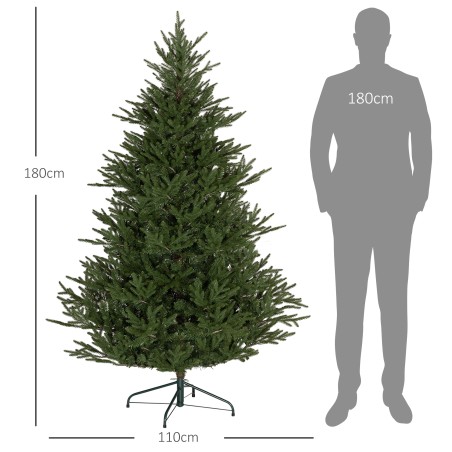 Jõulupuu 183 cm, realistlik välimus, tulekindel plast, statiiviga