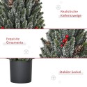 Mini-jõulupuu käbide, punaste marjade ja ümbrispotiga, 50 cm