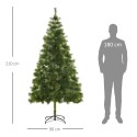 Kunstlik jõulupuu, 210 cm, 505 haruotsa, hõbedaste aktsentidega, metalljalaga