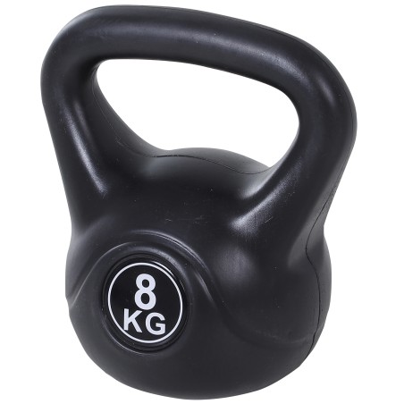 Kettlebell 8 kg, liivaga täidetud, must