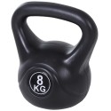 Kettlebell 8 kg, liivaga täidetud, must