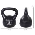 12 kg liivaga täidetud sangpomm algajatele, must