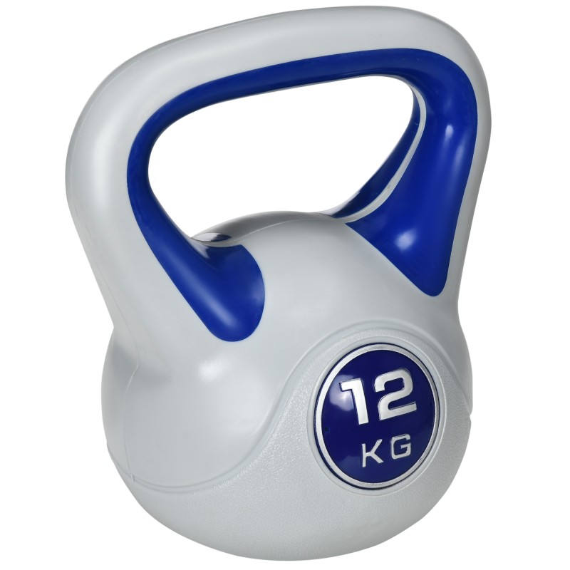12 kg kettlebell lameda põhja ja suure käepidemega, sinine