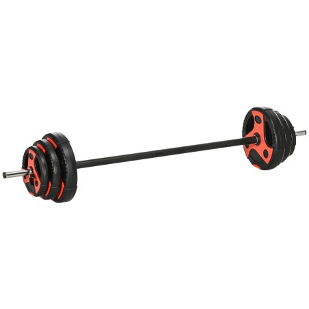 20 kg kangikomplekt 6 hantlikettaga, must ja punane