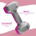 2 × 3 kg kuusnurksete hantlite komplekt, roosa
