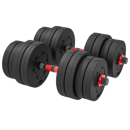 Reguleeritav 2-ühes hantli- ja kangikomplekt, 30 kg, must