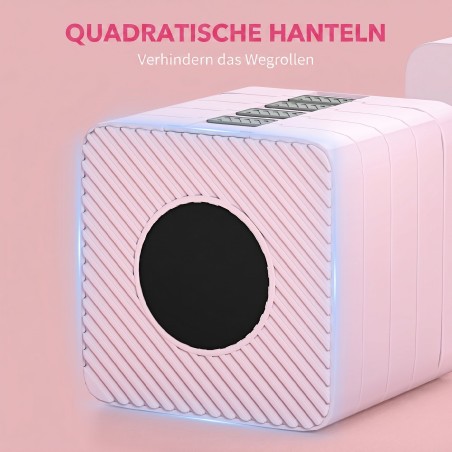 Reguleeritav terasest hantlikomplekt, 2 × 5 kg, roosa