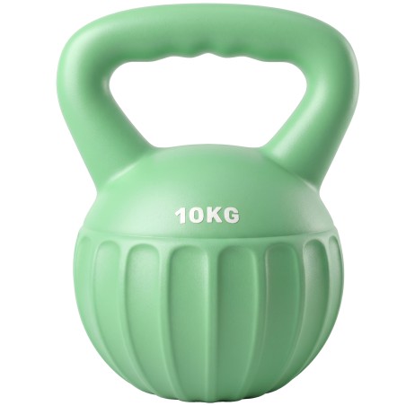 6 kg liivaga täidetud kettlebell algajatele, 21 × 21 × 27 cm, roheline
