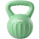 6 kg liivaga täidetud kettlebell algajatele, 21 × 21 × 27 cm, roheline