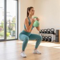 6 kg liivaga täidetud kettlebell algajatele, 21 × 21 × 27 cm, roheline