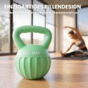 6 kg liivaga täidetud kettlebell algajatele, 21 × 21 × 27 cm, roheline