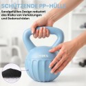 6 kg liivaga täidetud kettlebell algajatele, 21 × 21 × 27 cm, sinine