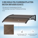 Polükarbonaadist välisukse varikatus, 120 × 75 cm