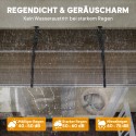 Ukse või akna varikatus polükarbonaadist, 303 × 96 × 27 cm, must-pruun