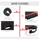Kokkupandav 3-tsooniline massaažilaud peatoe, käetoe ja kotiga, punane