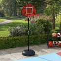 Reguleeritava kõrgusega korvpallikorv magnetnoolemänguga, must, 98–148 cm