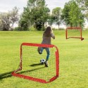 Jalgpalliväravate komplekt, 2 kokkupandavat miniväravat, punane
