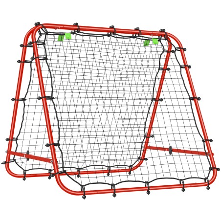 Reguleeritav kokkupandav jalgpallivärav metallraamiga, 100 × 68–95 cm, punane