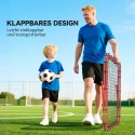 Reguleeritav kokkupandav jalgpallivärav metallraamiga, 100 × 68–95 cm, punane