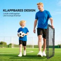 Reguleeritav ja kokkupandav jalgpallivärav metallraamiga, must