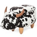 Loomakujuline hoiuruumiga tumbapink, must-valge, 62 × 35 × 36 cm