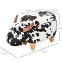 Loomakujuline hoiuruumiga tumbapink, must-valge, 62 × 35 × 36 cm