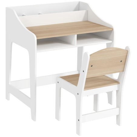 Laste lauakomplekt hoiuruumi ja avatud riiulitega, tool, 3–8 aastat, puit