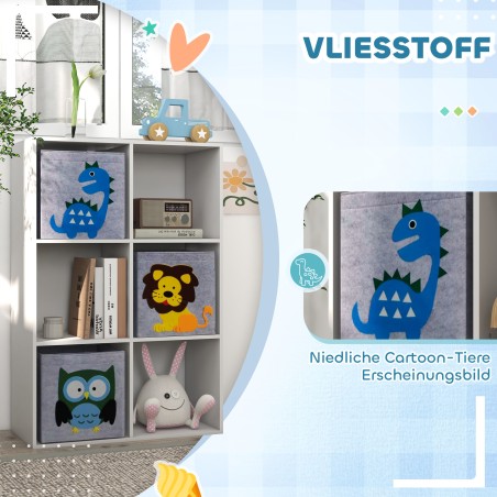 Laste hoiuriiul kuubikute ja sahtlitega, MDF, valge