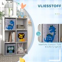 Laste hoiuriiul kuubikute ja sahtlitega, MDF, valge