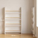 Montessori laste seinariiul 4 riiuliga ja ümberminekukaitsega, 60 × 10 × 98 cm, valge