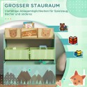 Lastekapp 6 riidest karbiga, roheline, 63 × 30 × 66 cm
