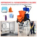 Rullikutega puhastusämber, 26 l, plast ja metall, oranž