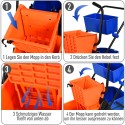 Rullikutega puhastusämber, 26 l, plast ja metall, oranž