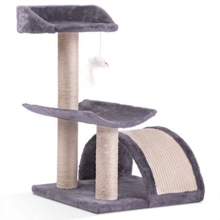 Kassi kraapimispuu 58 cm hiirega helehall | FreshDesign.ee