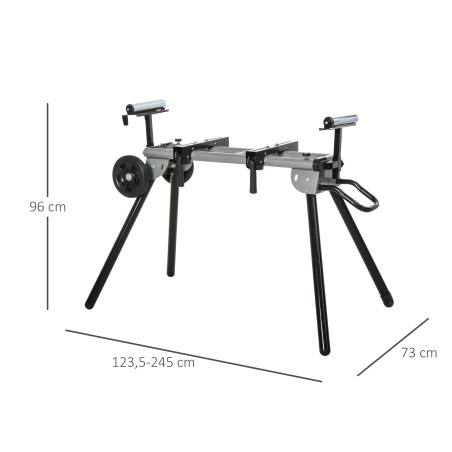 Nurgasaagide alusraam külgpikendusega, teras, 123,5–245 cm