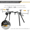Nurgasaagide alusraam külgpikendusega, teras, 123,5–245 cm