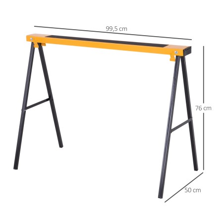2-osaline metallist tööpukkide komplekt, kandevõime kuni 250 kg, kollane