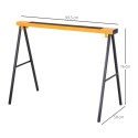 2-osaline metallist tööpukkide komplekt, kandevõime kuni 250 kg, kollane