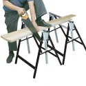 Reguleeritava kõrgusega kokkupandav metallist tööpukk, must, 68 × 56 × 80–130 cm, 200 kg