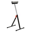Reguleeritava kõrgusega rullpukk metallist, kandevõime kuni 90 kg, must, 44 × 50 × 68–110 cm