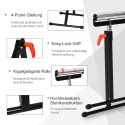 Reguleeritava kõrgusega rullpukk metallist, kandevõime kuni 90 kg, must, 44 × 50 × 68–110 cm