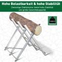 Kokkupandav metallist saepukk küttepuudele, 83 × 83 × 79 cm