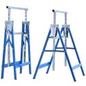 2 kokkupandava terasest tööpuki komplekt, 80–130 cm, kuni 200 kg, sinine